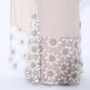Mesh Matching Embroidery Floral Middle East Modest Open Abaya Kimono