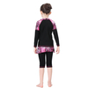 Children Conservative Color Stitching Long Sleeve Three-Piece Islamic Muslim Swimsuit Swimwear
