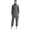 SIPO Pure Color 3-Piece Southeast Asia Modest Swimwear Burkini For Ladies