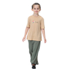 Fashion Short Sleeve Islamic Children Clothing Muslims Kids Clothes Pants Shirt Set For Girls