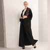 Middle Easct Floral Print Modest Fashion Open Abaya Kimono