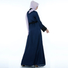 2021 New Muslim Kimono Imitation Silk Sequined Cardigan Lace-up Modest Open Abaya