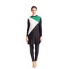 Stitching Hooded Conservative Swimwear Beachwear High Elastic Swimsuit