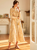 Middle East Floral Embroidered Muslim Islamic Open Abaya Lady Casual