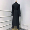 Polyster Pure Color Elegant Open Abaya Modest Kimono Cardigant
