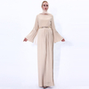 New Pleated Muslim Ramadan Dress Islamic Flared Sleeve Modest Fashion Abaya 