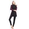 Conservative Swimsuit Three-piece Suit, Customizable Zippered Hooded Tight-fitting Swimsuit