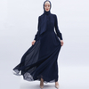 Double Layers Chiffon High Waist Muslim Islamic Abaya Modest Dress