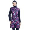 SIPO Front Zipper Muslim Plus Size Swimsuit Southeast Asian Three Piece Sportswear Swimming Suit For Islamic Clothing
