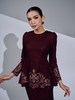 SIPO Eid New Embroidery Sequined Lace Baju Kurung Design 2024 Malaysia Muslim Woman Dress 