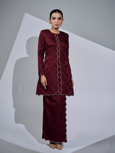 SIPO 2024 New Design Women Fashion Muslim Long Embroidery Sleeves Muslim Dresses Malaysia Baju Kurung