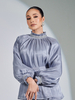 SIPO Hot Selling Malaysia Baju Kurung 2024 Fasyen Style Puff Sleeves Islamic Clothing Muslim Dress for Women 