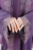 SIPO Elegant and Luxurious Korean Nidha Abaya with Exclusive French Lace and Sparkling Rhinestones and Matching Shawl