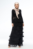 New Dubai Muslim Lady Plus Size Modest Fashion Stripe Latest Design Sheath Dress Skirt