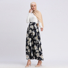 Plus Size Modern Modest Fashion Stripe New Muslim Lady Latest Design Sheath Dress Skirt