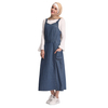 Plus Size New Dubai Muslim Lady Modest Fashion Denim Sheath Dress Skirt