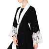 Black Modest Muslimah Open Cardigan Robe Modest Muslimah Dubai Maxi Dresses Islamic Women's Abaya