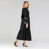 Middle Eastern Muslim Fashion Petal Sleeve Dress Long Sleeve Embroidered Slim Abaya