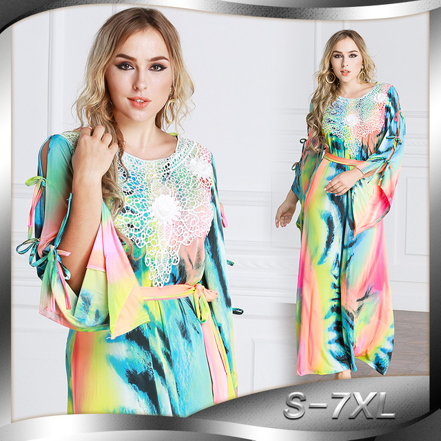 New Style Foreign Trade Fashion Big Size Dress Islamic Arabian Export Long Skirt