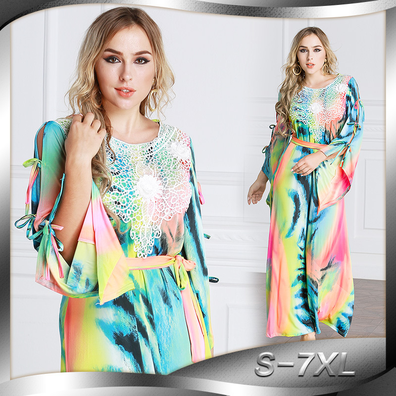 New Style Foreign Trade Fashion Big Size Dress Islamic Arabian Export Long Skirt