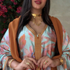  Modest Dubai Vêtements Print Borka Maxi Latest Designs Women Embroidery Muslim Dress Islamic Clothing Cotton Kimono Abaya