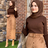  Embroidery Maxi Muslim Dress Women Latest Designs Dubai Vêtements Borka Print Islamic Clothing Cotton Modest Kimono Abaya