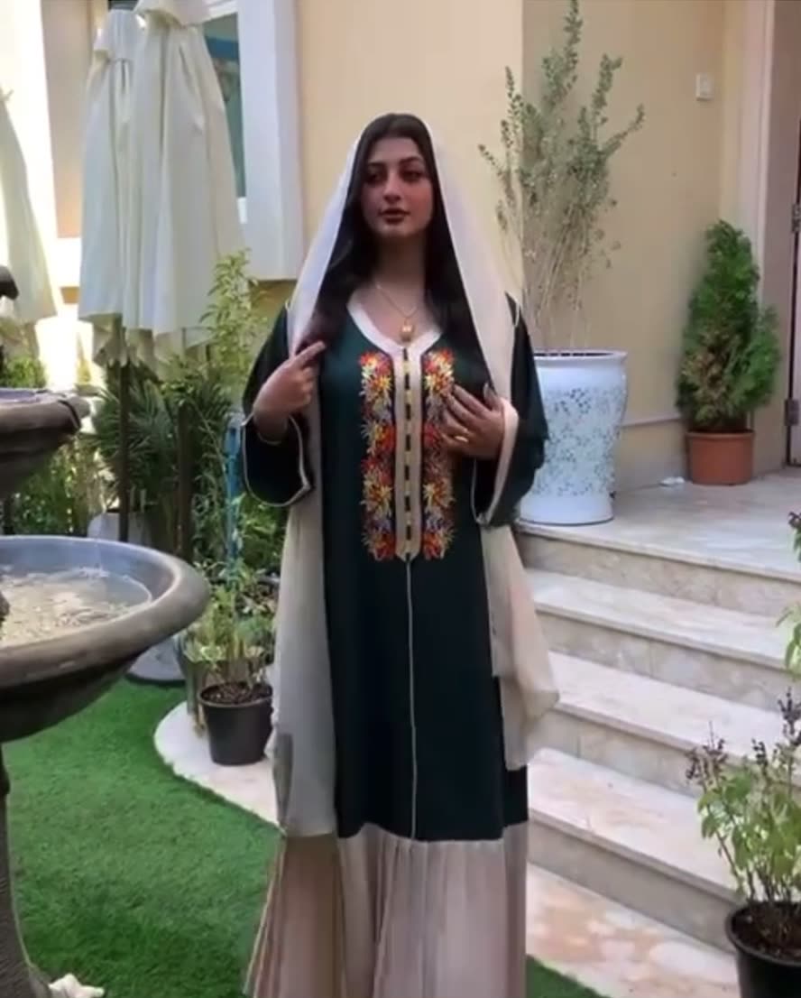  Latest Designs Vêtements Modest Muslim Dress Maxi Women Islamic Clothing Borka Dubai Print Embroidery Cotton Kimono Abaya