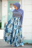 2022 European and American new style women's chiffon fashion printed skirt