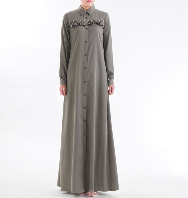 Cotton Long Sleeve Plus Size Modest Fashion Loose Casual Islamic Robe Muslim Maxi Dresses Abaya