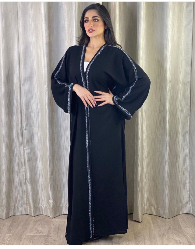  Islamic Clothing Dubai Vêtements Print Modest Muslim Dress Women Borka Embroidery Cotton Kimono Abaya