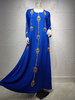  Cotton Embroidery Vêtements Modest Print Muslim Dress Islamic Clothing Dubai Borka Women Kimono Abaya