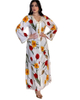  Islamic Clothing Dubai Vêtements Print Modest Muslim Dress Women Borka Embroidery Cotton Kimono Abaya