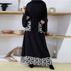 2022 Cross-border Women's European and American Muslim Fashion Simple Stitching Waist Arab Turkish Dress