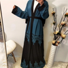 2022 Foreign trade women's new style fashion lace hollow stitching cardigan large size loose long robe