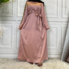Amazon AliExpress Hot Selling Fashion Women's Stitching Pearl Middle East Dubai Robe Dress