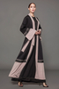 2022 Lace stitching cardigan Hui Muslim fashion ethnic fashion long skirt Muslim Saudi robes