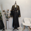 Cross-border Hot Style Sequin Embroidery Outer Gown Dubai Middle East Women's Chiffon Cardigan Kimono