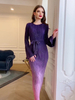 Purple Plus Size Robe Loose Islamic Party Modest Muslim Women Maxi Dresses Abaya