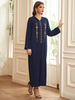 Autumn New Modest Fashion Muslim Plus Size Robe Loose Islamic Hooded Maxi Dresses Abaya