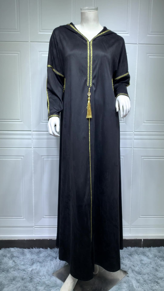  Fashion Muslim Dress Borka Open Fabric Dubai Kaftan Islamic Clothing Kimono Embroidery Modest Wholesale Abaya
