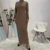 2022 European And American Fashion Foreign Trade Base Stretch Shirt Simple Slim Women's Dress