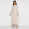 2022 Middle East New Muslim Dress Fashion Women's Pleated Long Skirt Irregular Hem 
