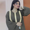  Open Kimono Kaftan Islamic Clothing Borka Wholesale Modest Dubai Fashion Fabric Muslim Dress Embroidery Abaya