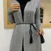 2022 Cross-border Autumn And Winter Muslim Women's Clothing Spot AliExpress Amazon Long-sleeved Knitted Sweater Coat Robe