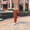 Casual New Design Dubai Middle East Muslim Lady Modest Fashion Blouse Set