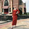 Casual New Design Dubai Middle East Muslim Lady Modest Fashion Blouse Set