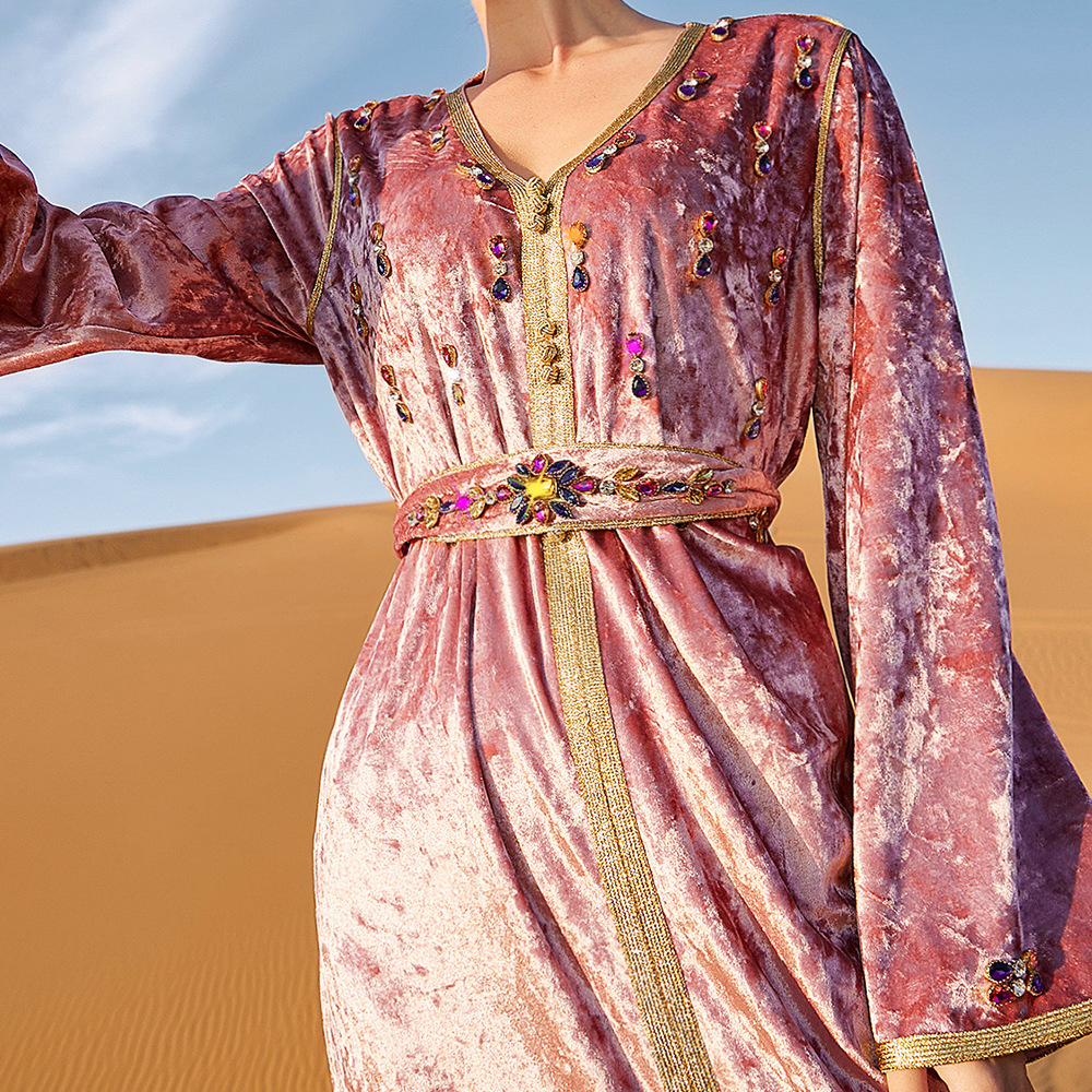 Best Selling Middle East Islamic Muslim Dubai Modest Fashion Temperament Robe Maxi Dresses Loose Abaya