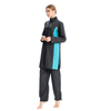 Modest Middle East Swimsuit Three-piece Suit Women's Loose Large Size Zipper with Hood Thin Sportswear