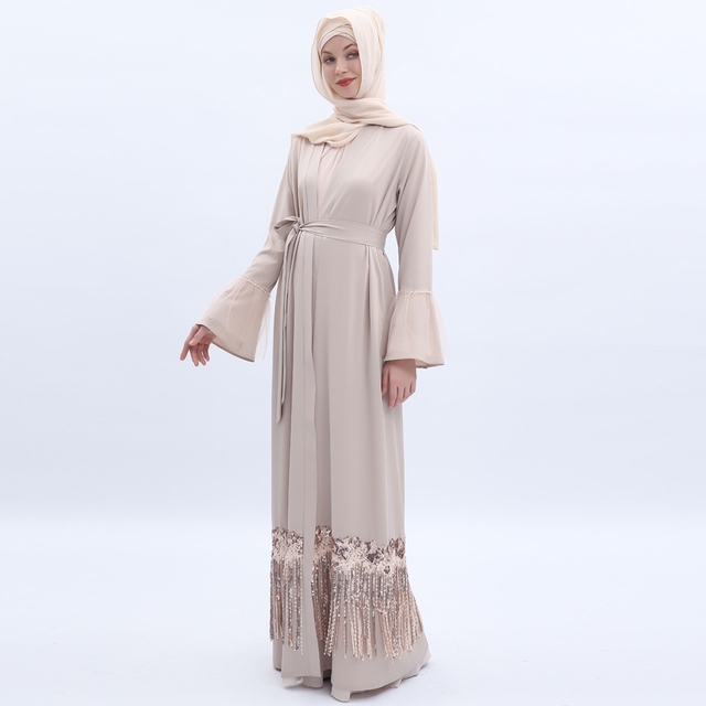 Custom tassel sequins Dubai loose cardigan for women's clothing kimono spot factory wholesale