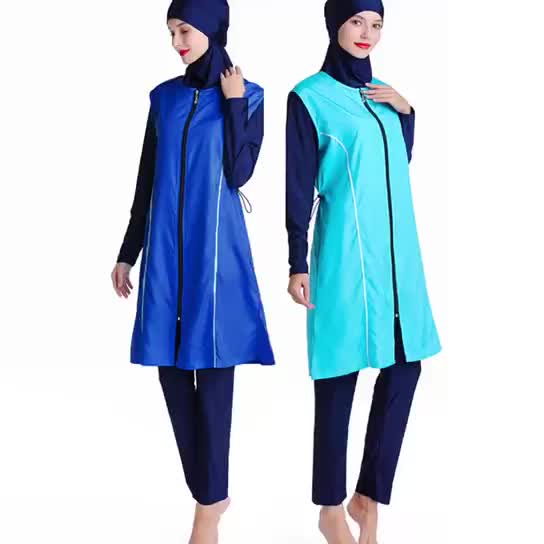Hot-selling Swimwear in The Middle East, Europe, Southeast Asia, Loose Large Size Conservative Swimsuit Three-piece Suit Factory